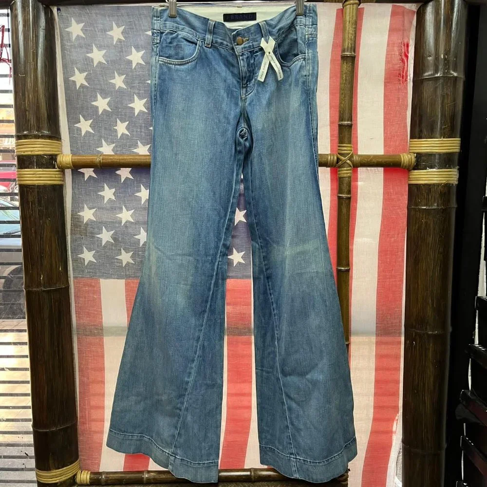 NWOT J Brand Jean trouser wide leg thin Jurado Japanese premium denim 29 lining